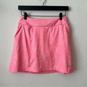 Nike Dri-Fit Golf Tournament Print Knit Skort Skirt pink white speckled
